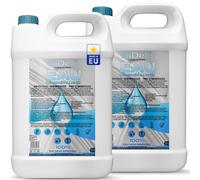 GiDeli Eau déminéralisée 2 x 5 l d'eau distillée pour fer à repasser, piles, refroidisseur, humidificateur, aquarium et laboratoire eau sans calcaire, inodore, claire