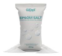 GiDeli Epsom Sel de bain Sel d'Epsom Sel d'Epsom Sel de magnésium pur heptahydraté Qualité pharmaceutique (25 kg)