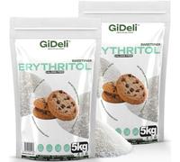 GiDeli Érythritol 10 kg en 2 Sachets - Édulcorant Zéro Calorie, Keto