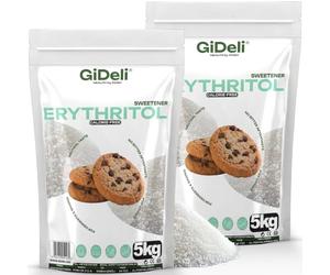 GiDeli Érythritol 10 kg en 2 Sachets - Édulcorant Zéro Calorie, Keto