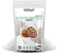 GiDeli Érythritol 5 kg - Édulcorant Zéro Calorie - Keto, Sans Sucre | aucun arrière-goût amer, respectueux des dents, glycémie moindre qu'avec le sucre, pour la pâtisserie et les desserts maison