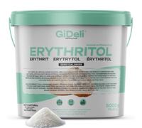 GiDeli Erythritol Seau de 5 kg de sucre cristallisé pour substitut alimentaire comme alternative au sucre végétalien et respectueux des dents