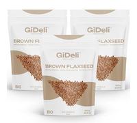 GiDeli Graines de Lin Brun Muesli aux graines de lin 3x 1kg un complément alimentaire naturel et végan. (3kg)