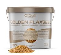 GiDeli Graines de lin dorées 10 kg de graines brutes oméga-3 et fibres, idéales pour les smoothies, les céréales, la pâtisserie et les salades (10 000 g)