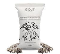 GiDeli Graines de Tournesol Rayées 25 kg - Nourriture pour Oiseaux | nourriture d'hiver pour mésanges, pinsons et moineaux, pour oiseaux sauvages, riche en huile et protéines