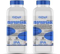 GiDeli Isopropanol 70 % 2 x 1 litre Nettoyant à haute teneur en alcool isopropylique IPA pour nettoyage des composants électroniques, lentilles et écrans