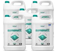 GiDeli Isopropanol 99,9 % - 5 x 5 l - Technique sans résidus - Fabrication | Couvre la consommation de production, dissout la graisse, la résine et les résidus de colle, sèche sans laisser de traces