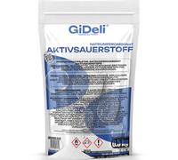 GiDeli Lessive à l'oxygène actif et détachant 500 g - Nettoyant oxygène sans chlore contre les taches tenaces et les décolorations - Amplificateur de lavage neutre pour un linge blanc et coloré