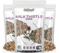 GiDeli Lot de 3 graines de chardon marie - 100 % graines entières sans additifs pour l'alimentation quotidienne - Teneur naturelle en silymarine - Idéal pour yaourt, céréales, smoothies et salades
