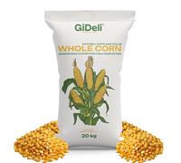 GiDeli Maïs jaune 20 kg - Grains de maïs entiers de qualité alimentaire - Nourriture pour poules, canards, chevaux et pigeons