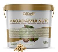 GiDeli Noix de Macadamia 1 kg en Seau - Brisures Nature, Non Salées | zéro sel ajouté, non grillées, idéales en granola, cookies, pâtisserie, purée d'oléagineux