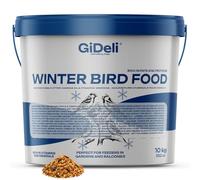 GiDeli Nourriture pour oiseaux sauvages d'hiver 10 kg - Nourriture pour oiseaux sauvages toute l'année - Nourriture pour mésanges pour jardin et balcon avec graines de lin riches en oméga-3, calcium