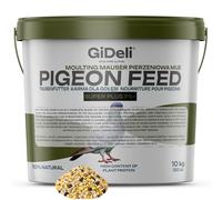 GiDeli Nourriture pour pigeons 10 kg - Mélange de protéines de qualité supérieure - Avec graines oléagineuses et céréales - Grains équilibrés pour l'élevage et le sport