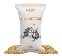 GiDeli Nourriture pour poulet 30 kg - Farine de ponte complète pour poulets - Nourriture en grains de volaille pour une performance de ponte optimale et une formation d'œufs - Meilleure acceptation