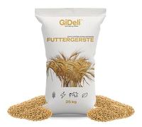 GiDeli Orge Fourragère 25kg - Céréale Naturelle pour Volaille, Chevaux, Bovins & Petit Élevage - Grain Entier Riche en Énergie - Aliment Polyvalent pour Tout Le Cheptel