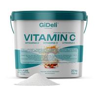 GiDeli Poudre de vitamine C, 20 kg, technique hautement purifiée pour neutralisation du chlore pour piscine, spa, jacuzzi, aquarium, eau de bassin