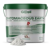 GiDeli Seau de 20 kg - Terre de diatomée pour poulets et jardin - Poudre de silicate Amorphe à base d'algues fossiles - Haute absorption, comme complément de litière et pour le bain de sable