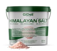 GiDeli Sel de l'Himalaya Fin 20kg, Sel Cristal Rose,Sel Naturel Non Irradié | Sel de Table, Sel de Bain et Sels de Relaxation, Sel Gemme du Pendjab Pakistan