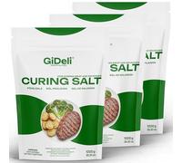 GiDeli Sel de salaison 3 kg de sel de nitrite pour viande, saucisses et jambon de qualité professionnelle, grain fin, parfait pour le salage sec et humide (3 x 1 kg)