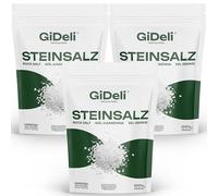 GiDeli Sel gemme grossier, sel de table granuleux naturel, sel cristallin, sel de jeu de qualité supérieure (15 kg)