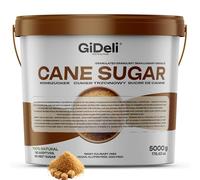 GiDeli Sucre brun 5 kg non raffiné dans un seau