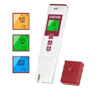 GIDIGI Compteur de pH d'eau avec affichage couleur, compteur de pH numérique professionnel, kit d'étalonnage du pH analyseur de qualité de l'eau pour piscines, thermes, hydroponiques, aquariums et