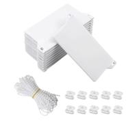 GIDWRIY 10 PCS Store Californien Kit Complet 127 MM,Stores à Bandes Verticales,Rideau Californien Plaque de Lestage avec Connecteur Cordon Stores Et Chaîne Aveugle Verticale pour Stores Verticaux