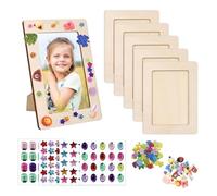 GIDWRIY 12 Pièces Kit Cadre Photo en Bois à Décorer Enfant, Cadres Photo à Peindre, Loisirs Créatifs