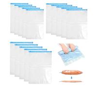GIDWRIY 15 PCS Sac Sous Vide Vetement Aspirateur,Sac de Rangement Sous Vide,Housse Aspirable Rangement,Sacs Compression Voyage,Vacuum Storage Bags,Housse Aspirante pour Couette,Pas Besoin de Pompe