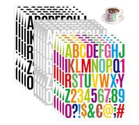 GIDWRIY 15 Pièces Autocollant Lettre Alphabet,Gommettes Autocollantes Alphabet et Chiffre,Stickers Scrapbooking Lettres et Chiffres Adhesifs,Sticker pour Telephone Portable,Etiquettes Bouteille