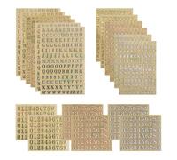 GIDWRIY 18 Pièces Petit Autocollant Lettre Alphabet Doré et Argent, Stickers Lettres Adhesive, Autocollant Chiffre Scrapbooking, Décalcomanies Lettres en Metal, Gommettes Lettres Autocollantes Relief