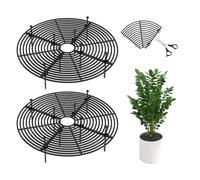 GIDWRIY 2 Pièces Grille Protection Plante Chat 30 CM, Protection Pot de Fleur Ronde, Protege Plante Bebe, Cache Pot Chat, Grille Plastique Rigide pour Bonsai, Protections de Sol pour Pot pour Animaux