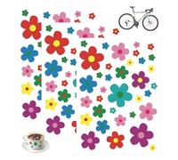 GIDWRIY 3 Pièces Autocollant Fleur Velo,Bike Stickers Flowers,Sticker Voiture Exterieur Fleurs,Gommettes Autocollantes pour Valise,Sticker Ordinateur Portable,Autocollant Coque Telephone Imperméable