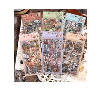 GIDWRIY 36 Pièces Scrapbooking Stickers Journaling,Voyage Autocollant Scrapbooking Materiel,Aesthetic Autocollant Bullet Journal,Gommettes Sticker Ordinateur Portable,Rétro Stickers Téléphone