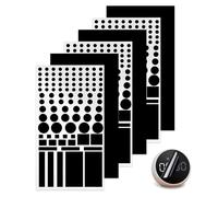 GIDWRIY 6 PCS Filtre Spot Led Autocollant Cache Lumière,Film Teinté pour Led Couverture Autocollante,Lightdims Feuilles de Gradation,Light Dimming Sticker,Light Blackout Stickers,Cache Leds Adhesif