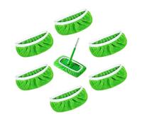 GIDWRIY 6 Pièces Lingette Humide pour Swiffer Microfibre Lavable,Serpillère Réutilisable pour Swiffer Sweeper Mop,Chiffon Microfibre pour Balai,Lingettes Humides pour Sol,Lingette Poussiere Recharge