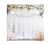GIDWRIY Banniere Mr & Mrs Guirlande Mariage,Banderole Mariage Mr & Mrs,Décoration Mariage Vintage,Deco Mariages Guinguette,Banderole Vive Les Mariés pour Fête de Jardin, Voiture, Mariages