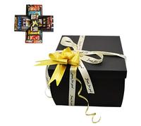 GIDWRIY Boite Cadeau Surprise Anniversaire,Boîte Cadeau Créative,Explosion Gift Box,Boîte à Surprise Bonbons à 5 Couches,Emballage Cadeaux Pour Bricolage pour Saint Valentin, Anniversaire, Noël