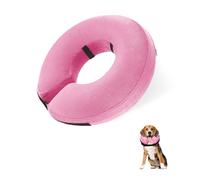 GIDWRIY Collerette Chien Gonflable S,Collerette de Protection Chat avec Velcro Réglable,Collier de Récupération pour Chien,Colerette Chien Anti Lechage,Collerette Souple Chien Mordre pour Chirurgie