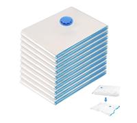 GIDWRIY Lot de 10 Sac de Rangement Sous Vide 30X40 cm,Sachet Sous Vide Vetement Voyage,Housse Sous Vide Réutilisables,Sac Aspirant Transparent,Housse Aspirable Rangement,Sac Compression pour Couettes