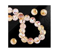 GIDWRIY Lot de 100 Perles en Verre à Facettes 10 mm,Perle Cristal,Perles Rondes à Facettes,Perles en Verre pour Bracelet,Perles Brillantes,Glass Beads for Jewelry Making pour Fabrication de Bijoux