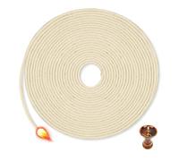 GIDWRIY Meche Lampe à Huile Ronde 3 MM,Meche Bougie Coton Tressé,Tempete Meche Lampe a Petrole Ancienne,MèChe pour Bruleur à Alcool,MèChe Remplacement pour Brûleur Huile,MèChe en Fibre de Verre