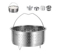 GIDWRIY Panier Cocotte Minute en Acier Inoxydable 17.5 cm,Panier Autocuiseur,Panier Cuisson,Food Steamer Basket,Légumes Panier Vapeur Réutilisable,Insert Vapeur avec Support et Poignée pour Fruits