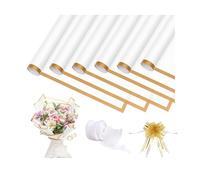 GIDWRIY Papier Bouquet de Fleur 58 X 58 CM,Papier Emballage Fleuriste,Papiers Cadeau Anniversaire,Flower Bouquet Wrapping Paper,Papiers Craft Fleurs,Rouleau Plastique Fleuriste,Emballage Colis