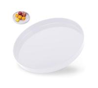 GIDWRIY Plateau décoratif rond de 30 cm - Assiette décorative pour bougies - Plateau de service - Plateau décoratif - Assiettes plates - Plateau pour bougie chauffe-plat - Plateau de service - Plateau