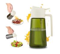 GIDWRIY Pulvérisateur D'huile 2 en 1,Bouteille Huile Spray En Verre 470 ml,Sprays Vinaigrette Vaporisateur Huile Cuisine,Oil Spray Glass Bottle,Vaporisateur Air Fryer pour Barbecue Et Salade