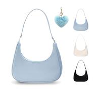 GIDWRIY Sac à Bandoulière Y2k, Sac à Main Vintage Année 90, sSac à Main en Forme de Croissant, Petit Sacs à Bandoulière pour Femme, Mini Sacs Femme Bleu, Shoulder Bag Aesthetic pour Shopping,Travail