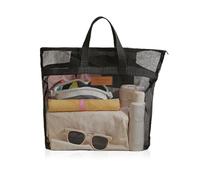 GIDWRIY Sac de Douche Avec Poignée,Sac de Plage en Maille Filet,Shower Bag,Panier de Douche Portable,Sacs de Douche Camping,Sacs de Rangement Multifonction,Saces à Provisions RéUtilisable pour Voyages