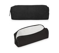 GIDWRIY Trousse à Crayon en Velours Côtelé,Trousse Ecole Aesthetic,Trousses Scolaire,Pencil Case,Trousses Ronde Grande Capacité,Fourniture Scolaire Pochette à Stylos,Sac de Rangement pour Crayon