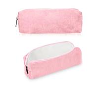 GIDWRIY Trousse à Crayon en Velours Côtelé,Trousse Ecole Aesthetic,Trousses Scolaire,Pencil Case,Trousses Ronde Grande Capacité,Fourniture Scolaire Pochette à Stylos,Sac de Rangement pour Crayon